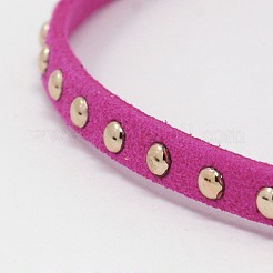 Golden Aluminum Studded Faux Suede Cord&nbsp;LW-D004-05