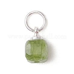 Natural Multicolor Tourmaline Faceted Cube Charms&nbsp;PALLOY-JF05111-01