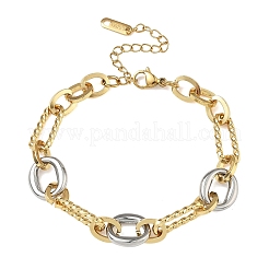 304 Stainless Steel Oval Link Chain Bracelets for Women&nbsp;BJEW-A169-05GP