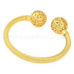 Brass Cuff Bangles&nbsp;BJEW-F477-04G-01