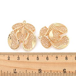 Rack Plating Brass Hollow Pendants&nbsp;KK-P244-13KCG