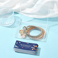 3Pcs 3 Colors Zinc Alloy Charm Bracelets&nbsp;BJEW-SC0001-57