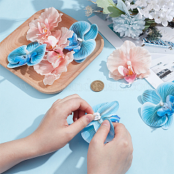 2 Pairs 2 Styles PU Leather Flower Shoe Buckle Clips&nbsp;DIY-NB0015-13