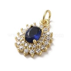 Brass Micro Pave Cubic Zirconia Pendants&nbsp;KK-E092-29G-03