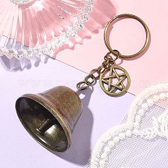 Iron Bell & Hollow Out Alloy Pendant Keychains&nbsp;KEYC-JKC00998-02