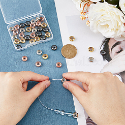 40Pcs 4 Colors Brass Beads&nbsp;KK-FH0006-49B