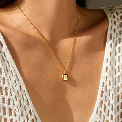 Brass Micro Pave Clear Cubic Zirconia Geometric Pendant Cable Chain Necklaces for Women&nbsp;WG4F4F3-03
