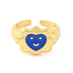 Brass Open Cuff Rings&nbsp;RJEW-U009-20G