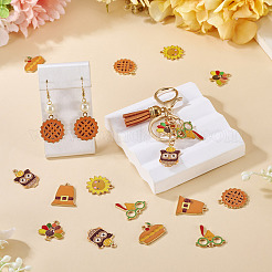 14Pcs 7 Styles Thanksgiving Day Theme Alloy Enamel Pendants&nbsp;ENAM-TA0003-35