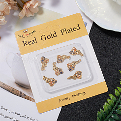 8Pcs Brass Micro Pave Cubic Zirconia Pendants&nbsp;KK-BBC0014-40