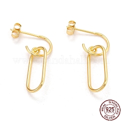 925 Sterling Silver Dangle Stud Earrings&nbsp;EJEW-H110-10G