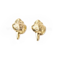 (Defective Closeout Sale: Oxidation) Brass Metallic Nail Cabochons&nbsp;MRMJ-XCP0001-38G