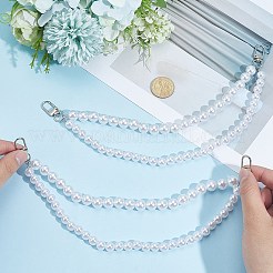 2Pcs Glass Pearl Chains Boot Strap Chains&nbsp;HJEW-SP0001-46