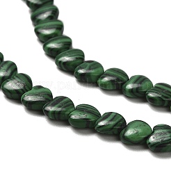 Synthetic Malachite Beads Strands&nbsp;G-P575-C14-6mm