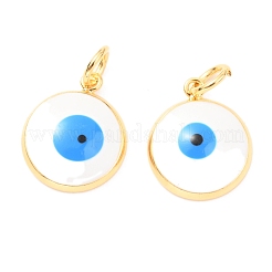 Brass Enamel Pendants&nbsp;ZIRC-J025-71G-B