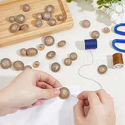 30Pcs 5 Styles Zinc Alloy Buttons&nbsp;BUTT-FH0001-016AG