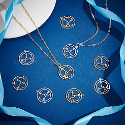 10Pcs 2 Colors 304 Stainless Steel Sigil of Lilith Pendants&nbsp;STAS-UN0043-88