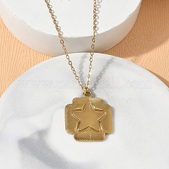 304 Stainless Steel Cross with Star Pendant Necklaces&nbsp;SA-CBA5A8D-04G