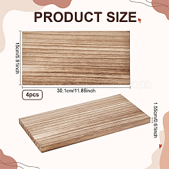 Rectangle Fortune Paulownia Wood Wall Shelf&nbsp;AJEW-WH0709-184A