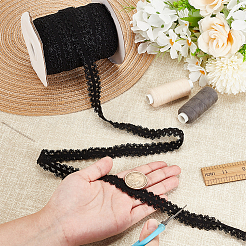 40M Nylon Elastic Double Edged Picot Lace Ribbons&nbsp;OCOR-WH0101-47A