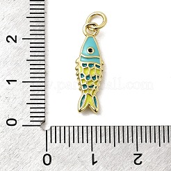 Brass Enamel Pendants&nbsp;X1-KK-A266-39G-04