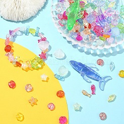 DIY Sea Animal Transparent Acrylic Beaded Bracelets Jewelry Making Kits&nbsp;DIY-YW0010-61