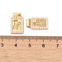Rack Plating Brass & Acrylic Pearl Pendants&nbsp;KK-G488-05B-G
