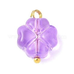 7Pcs 7 Colors Transparent Spray Painted Glass Charms&nbsp;PALLOY-JF03518-01