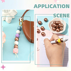 30Pcs Silicone Round Rubber Beads 15MM Loose Spacer Beads for DIY Supplies Jewelry Keychain Making&nbsp;FIND-SZ0019-87B