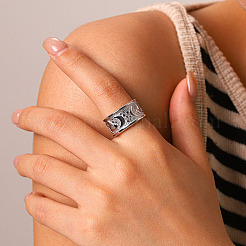 304 Stainless Steel Wide Band Finger Rings for Women&nbsp;WG0EAB9-01