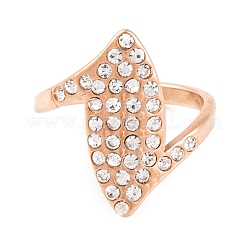 304 Stainless Steel Horse Eye Finger Ring for Women&nbsp;RJEW-C086-27-RG