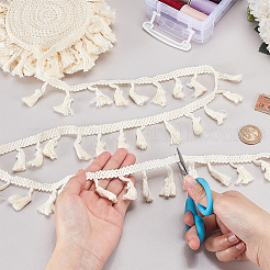 Cotton Fringe Lace Trim Ribbon&nbsp;OCOR-WH0105-008C