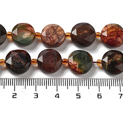 Natural Polychrome Jasper/Picasso Stone/Picasso Jasper Beads Strands&nbsp;G-NH0004-010