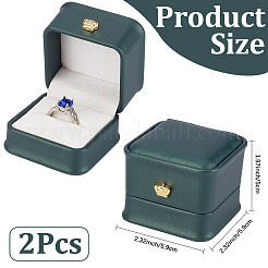 2Pcs PU Leather Jewelry Boxes&nbsp;CON-CL0001-16