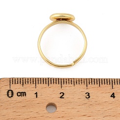 Brass Adjustable Finger Rings Findings&nbsp;KK-A272-07G