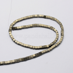 Cube Non-magnetic Synthetic Hematite Beads Strands&nbsp;G-D621-20