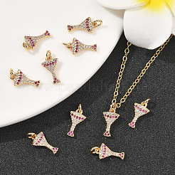 SHEGRACE Brass Micro Pave Cubic Zirconia Pendants&nbsp;XGRQ1U439-381G