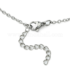 Tarnish Resistant 304 Stainless Steel Cable Chains Macrame Pouch Empty Stone Holder for Pendant Necklaces Making&nbsp;NJEW-TA00083-01