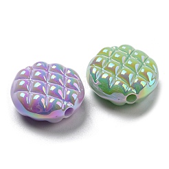 UV Plating Acrylic Waffle Beads&nbsp;OACR-H022-09