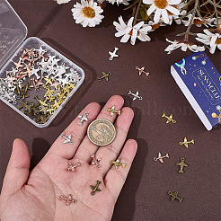 100Pcs 5 Colors Tibetan Style Alloy Pendants&nbsp;TIBEP-SC0003-57