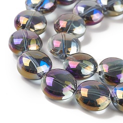 Transparent Electroplate Glass Bead Strands&nbsp;EGLA-P049-01A-FR03