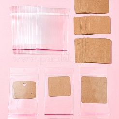 24Pcs 3 Styles Blank Kraft Paper Earring Display Cards&nbsp;CDIS-FS0001-10