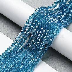 Transparent Electroplate Glass Beads Strands&nbsp;LS-GLAA-F029-4mm-C01