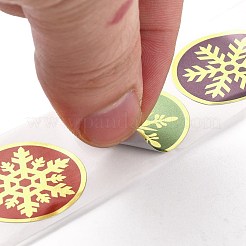 Christmas Themed Flat Round Roll Stickers&nbsp;DIY-B045-14