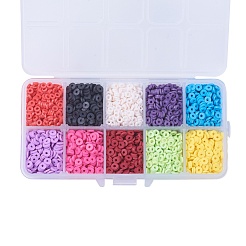 10 Colors Handmade Polymer Clay Beads&nbsp;CLAY-JP0001-01-4mm