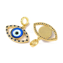 Rack Plating Brass Micro Pave Cubic Zirconia Pendant&nbsp;KK-H486-20G-04