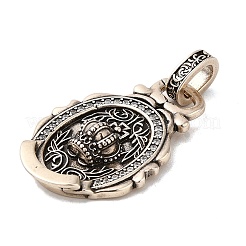 Rack Plating Brass Micro Pave Cubic Zirconia with Sea shell Pendants&nbsp;KK-Q795-15A-AS
