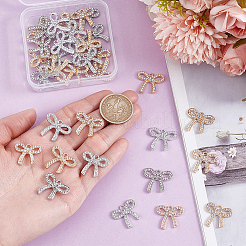 36Pcs 6 Styles Zinc Alloy Crystal Rhinestone Pendants&nbsp;FIND-PH0024-78