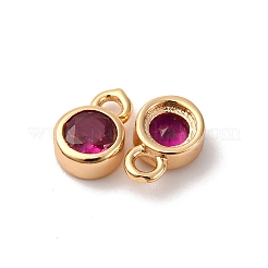 Brass Micro Pave Cubic Zirconia Pendants&nbsp;KK-Z112-12G