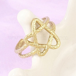 304 Stainless Steel Cuff Open Rings for Women&nbsp;RJEW-A102-04G